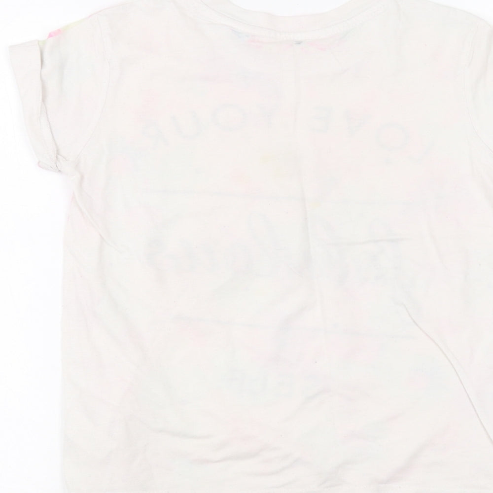NEXT Girls White   Basic T-Shirt Size 7-8 Years