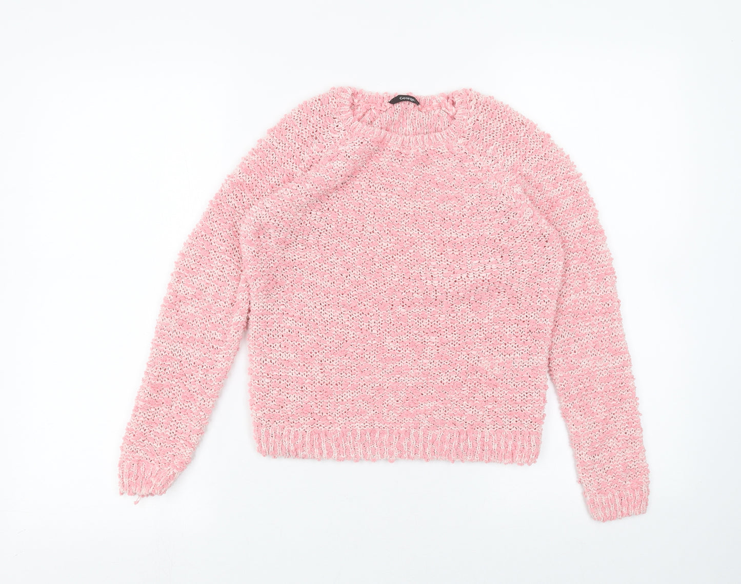 George Girls Pink   Pullover Jumper Size 8-9 Years