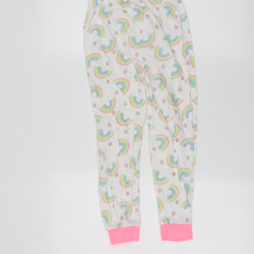 Primark Girls White   Sweatpants Trousers Size 7-8 Years