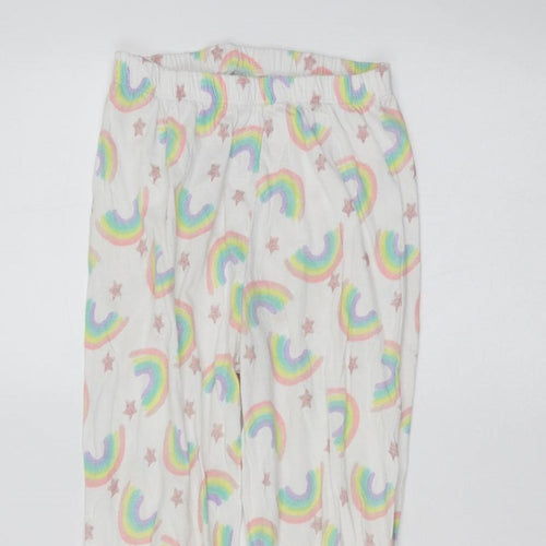 Primark Girls White   Sweatpants Trousers Size 7-8 Years