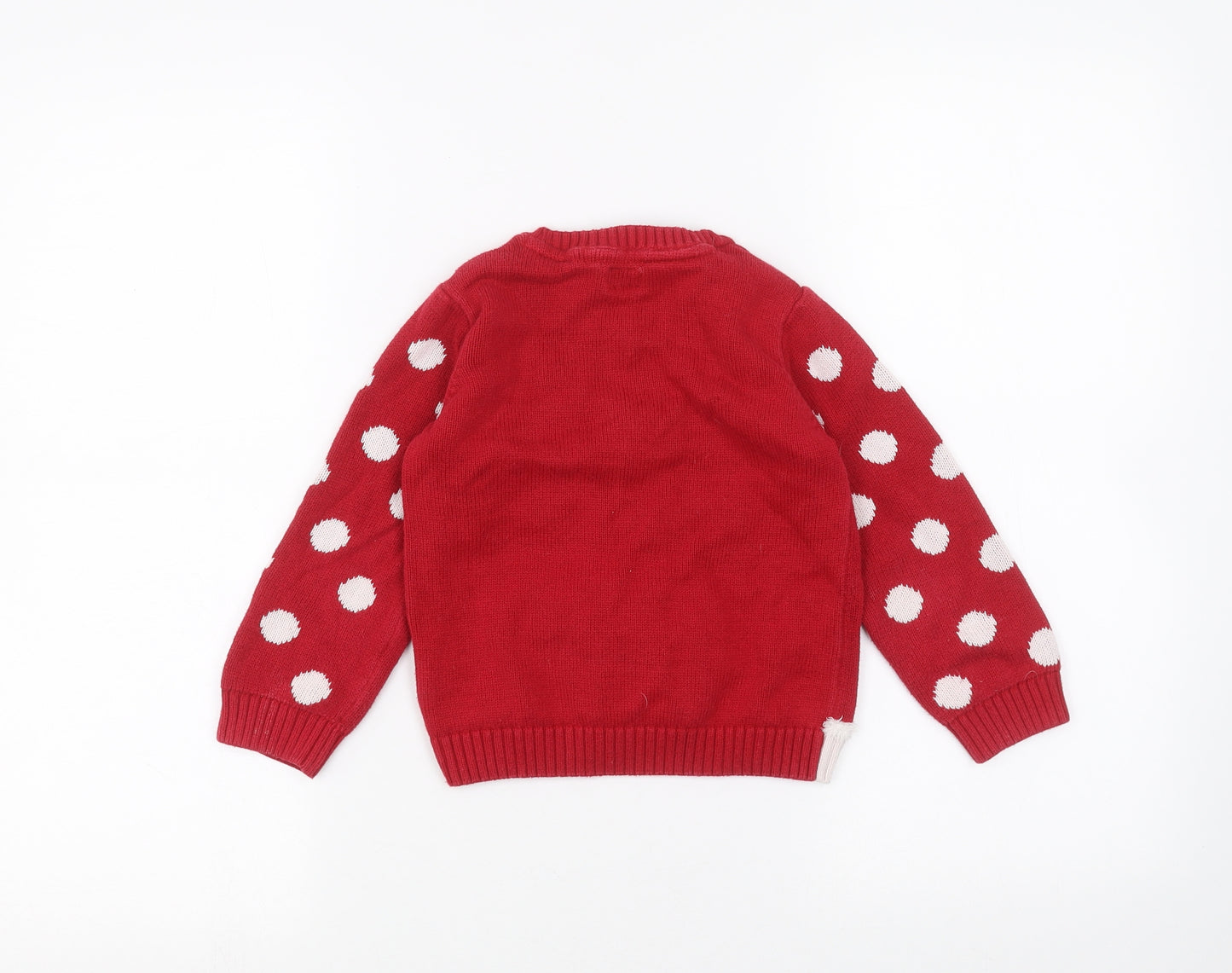 F&F Girls Red   Pullover Jumper Size 2-3 Years