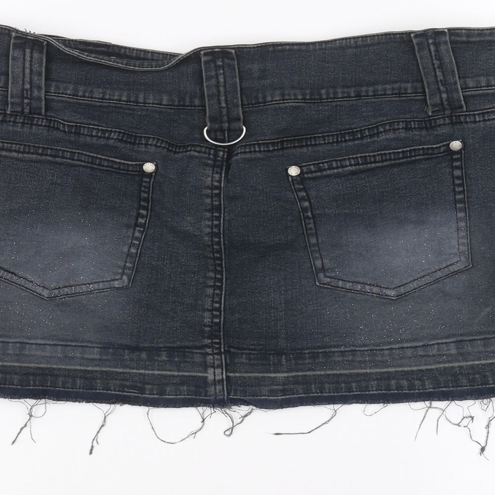 River Island Womens Blue  Denim Mini Skirt Size 12