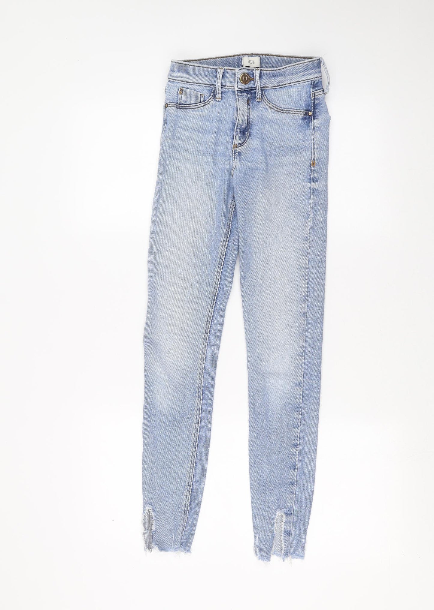 River Island Womens Blue  Denim Skinny Jeans Size 6 L26 in