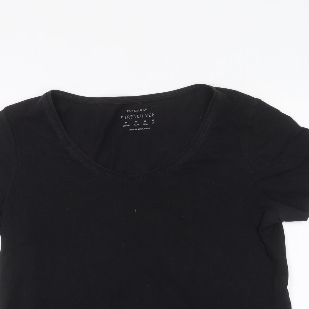 Primark Womens Black   Basic T-Shirt Size 18