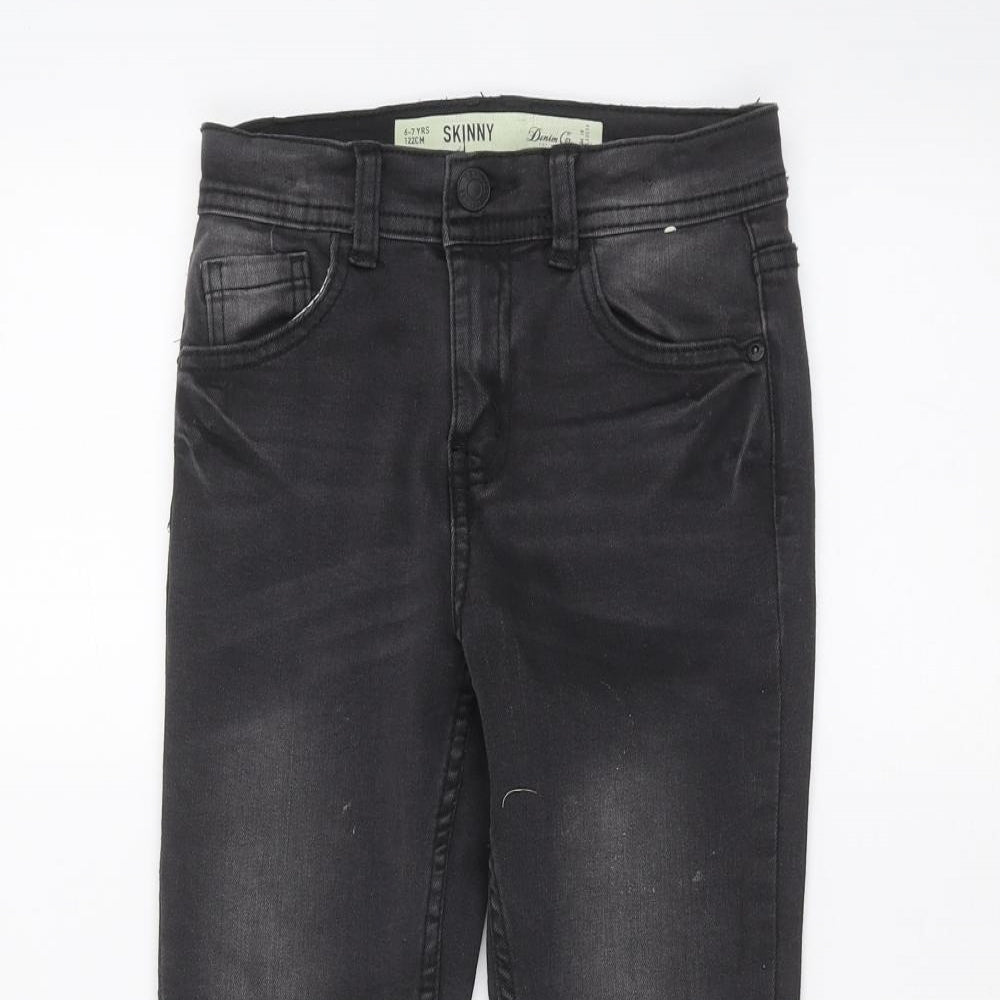 Denim & Co. Boys Black   Skinny Jeans Size 6-7 Years