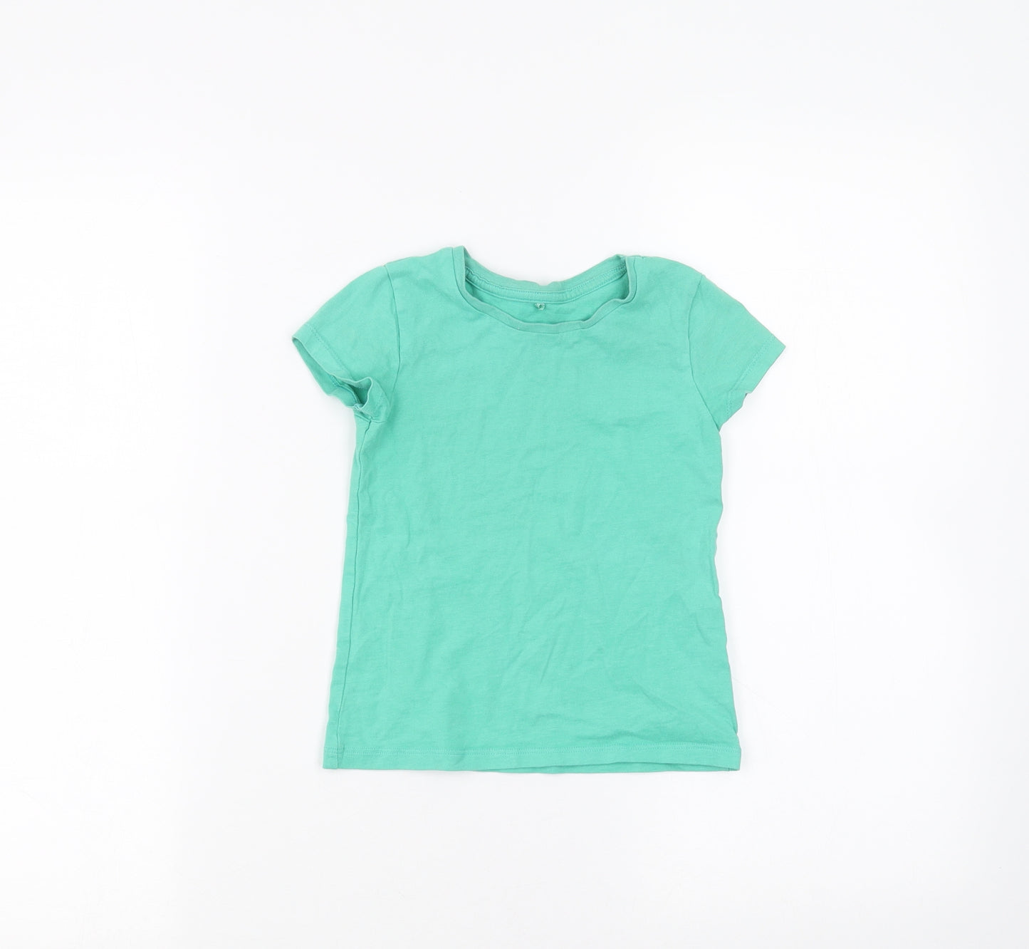 George Girls Green   Basic T-Shirt Size 3-4 Years