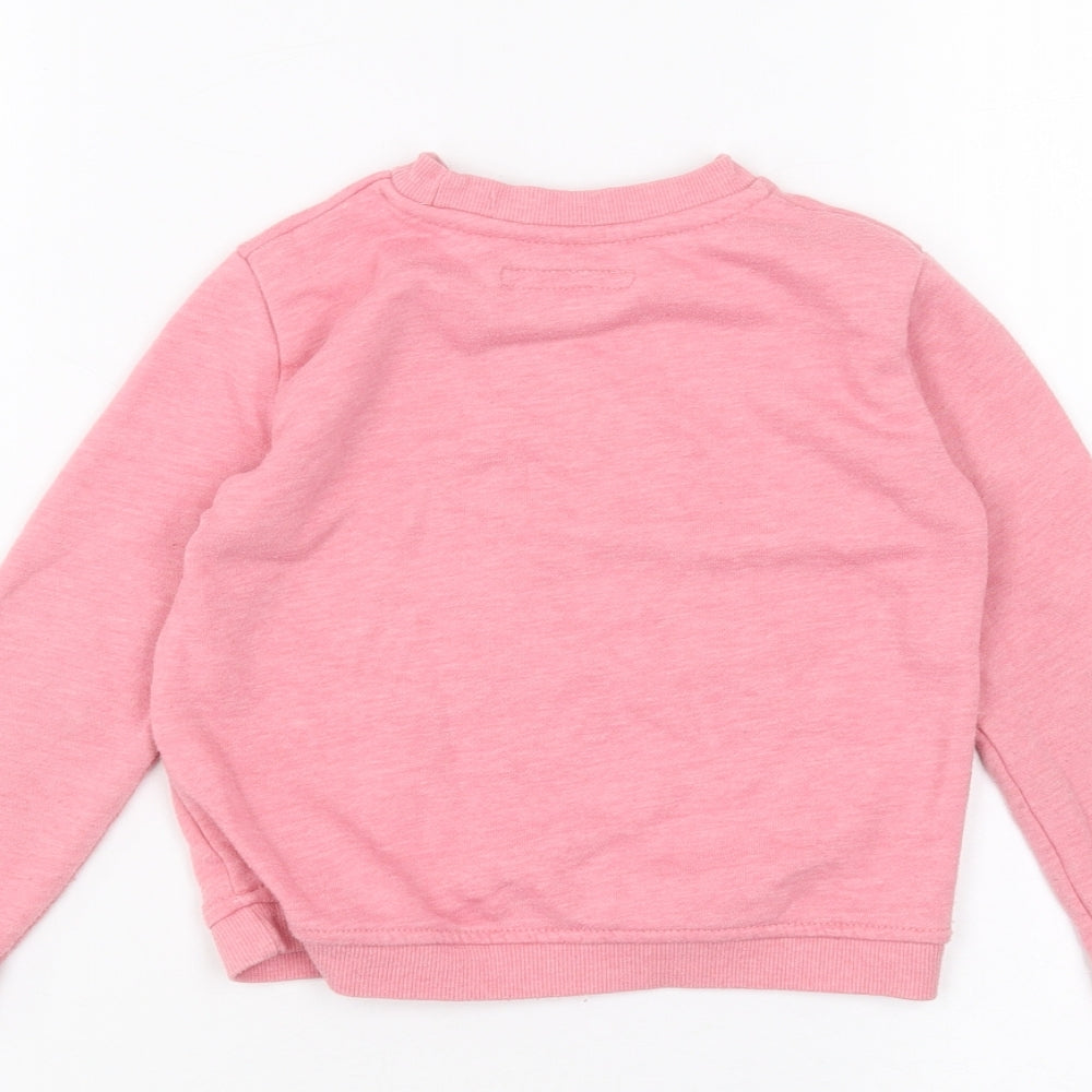Primark Girls Pink   Pullover Jumper Size 4-5 Years  - Unicorn