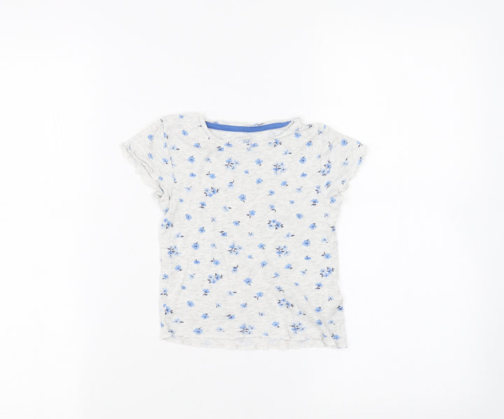 F&F Girls Grey   Basic T-Shirt Size 3-4 Years
