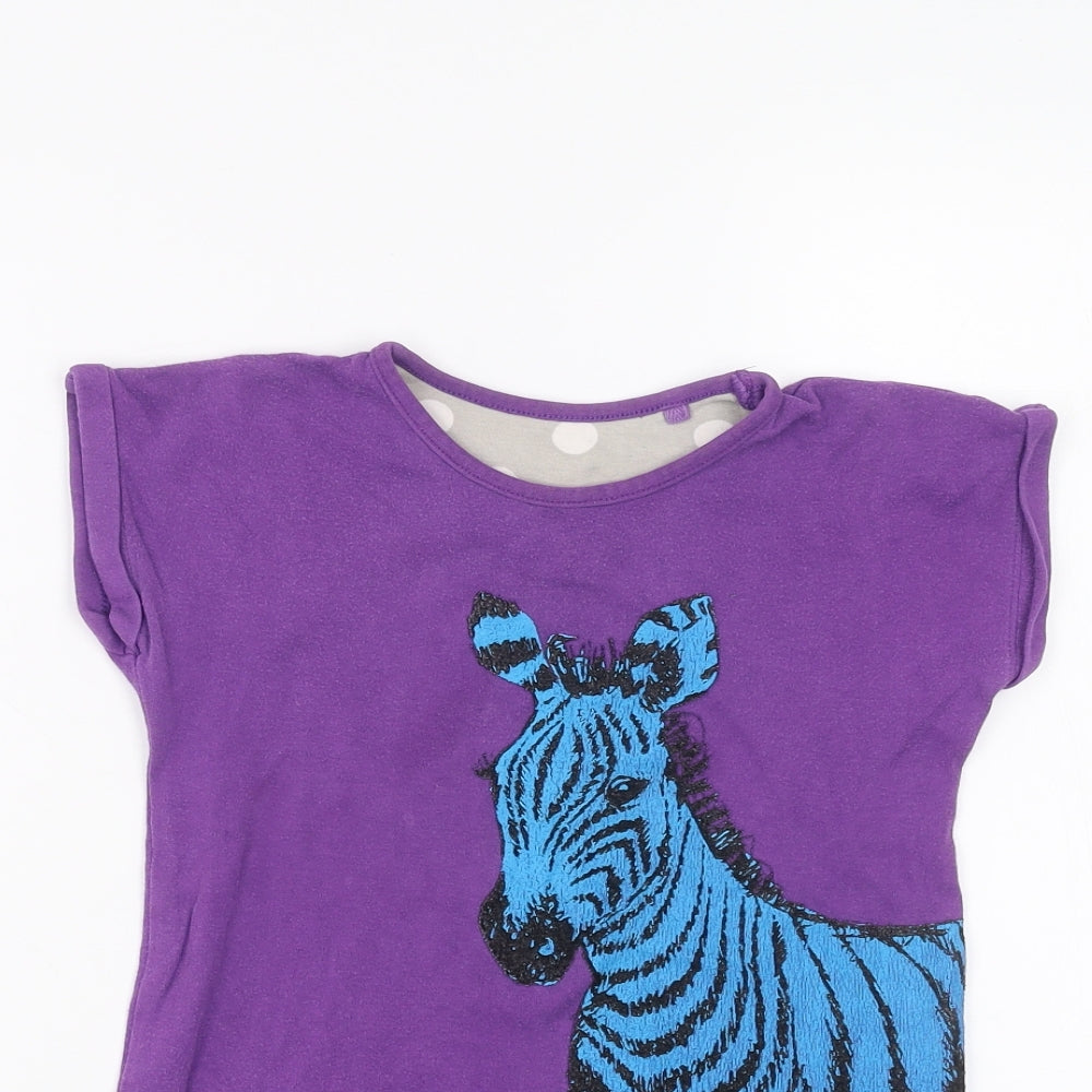 TU Girls Purple   Basic T-Shirt Size 4-5 Years