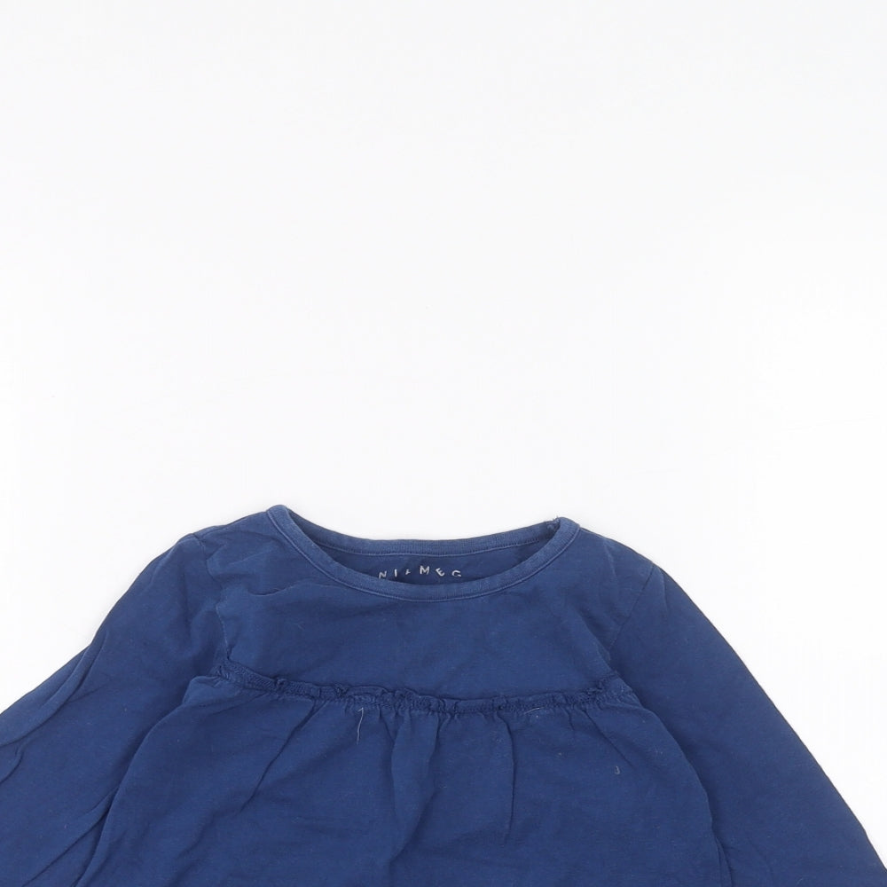 Nutmeg Girls Blue   Basic T-Shirt Size 3-4 Years