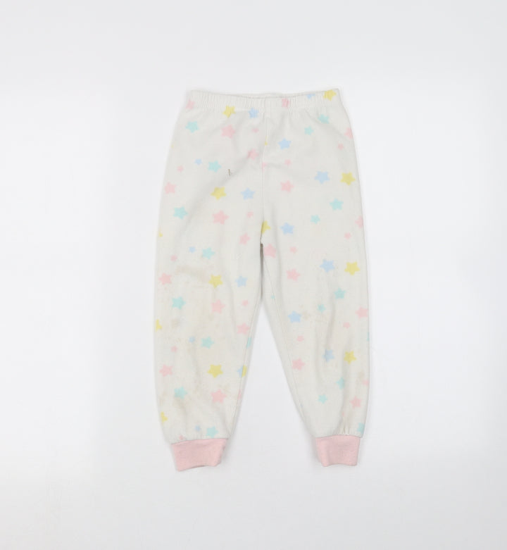 Young Dimension Girls White   Sweatpants Trousers Size 3-4 Years