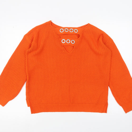 Primark Womens Orange   Pullover Jumper Size S