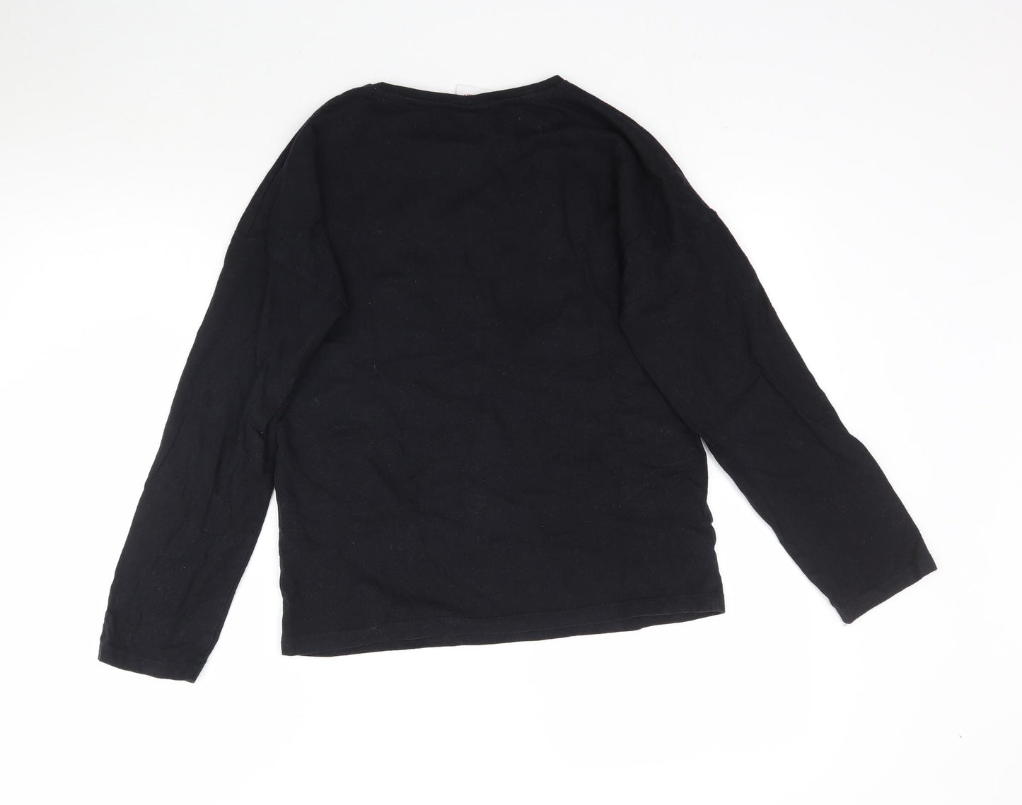 TU Girls Black   Basic T-Shirt Size 12-13 Years  - Girls Can Do Anything