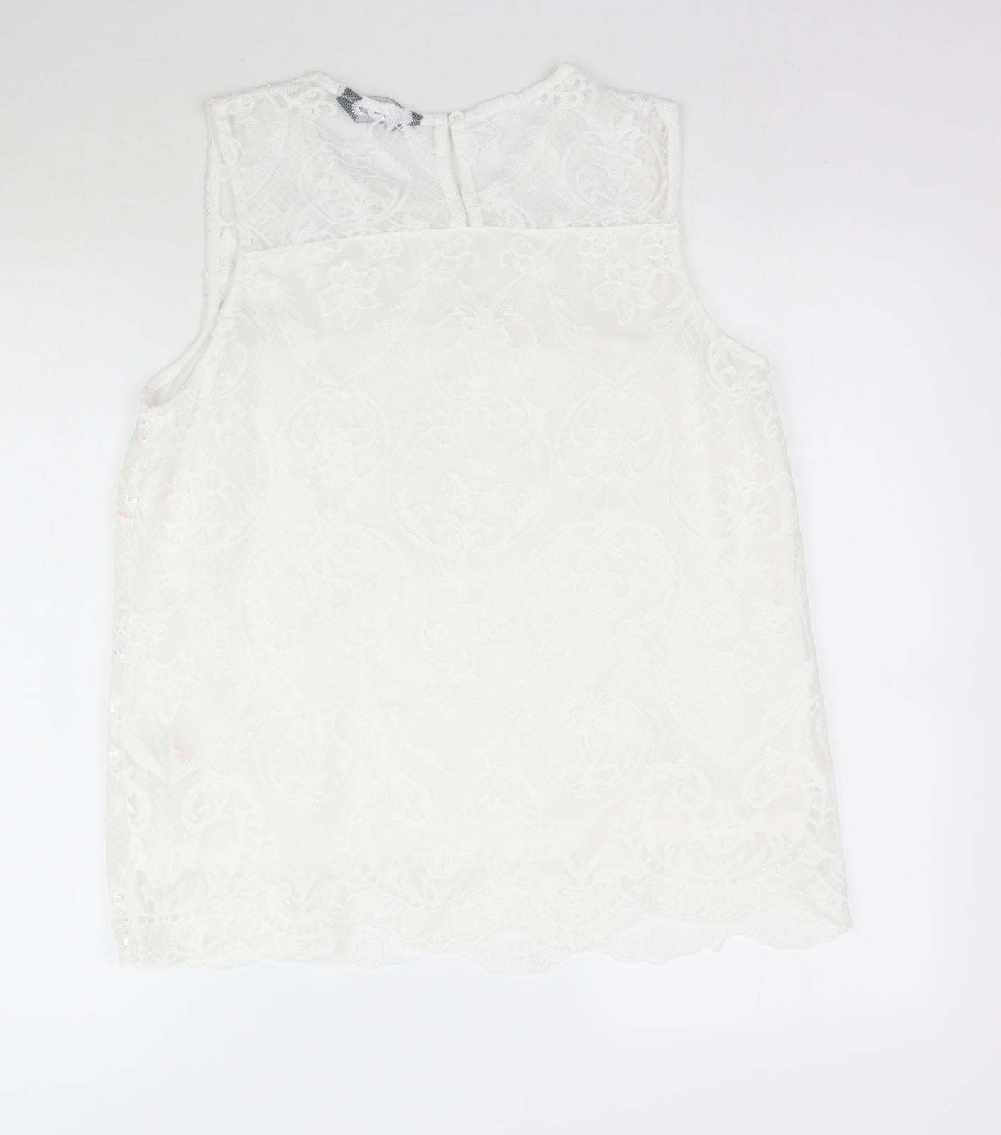 Dorothy Perkins Womens White   Basic Blouse Size 14