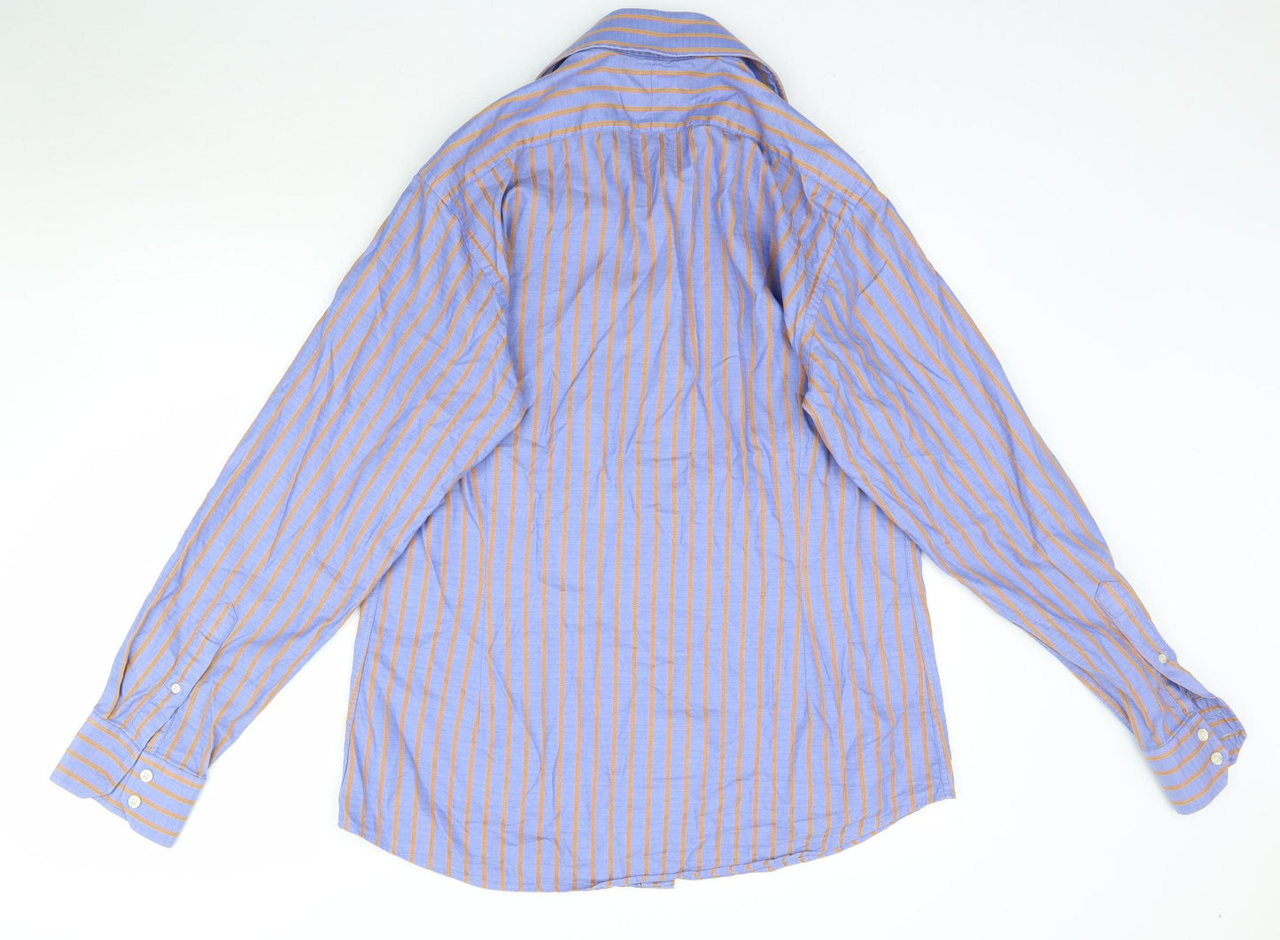 Hawes & Curtis Mens Purple Striped   Button-Up Size M