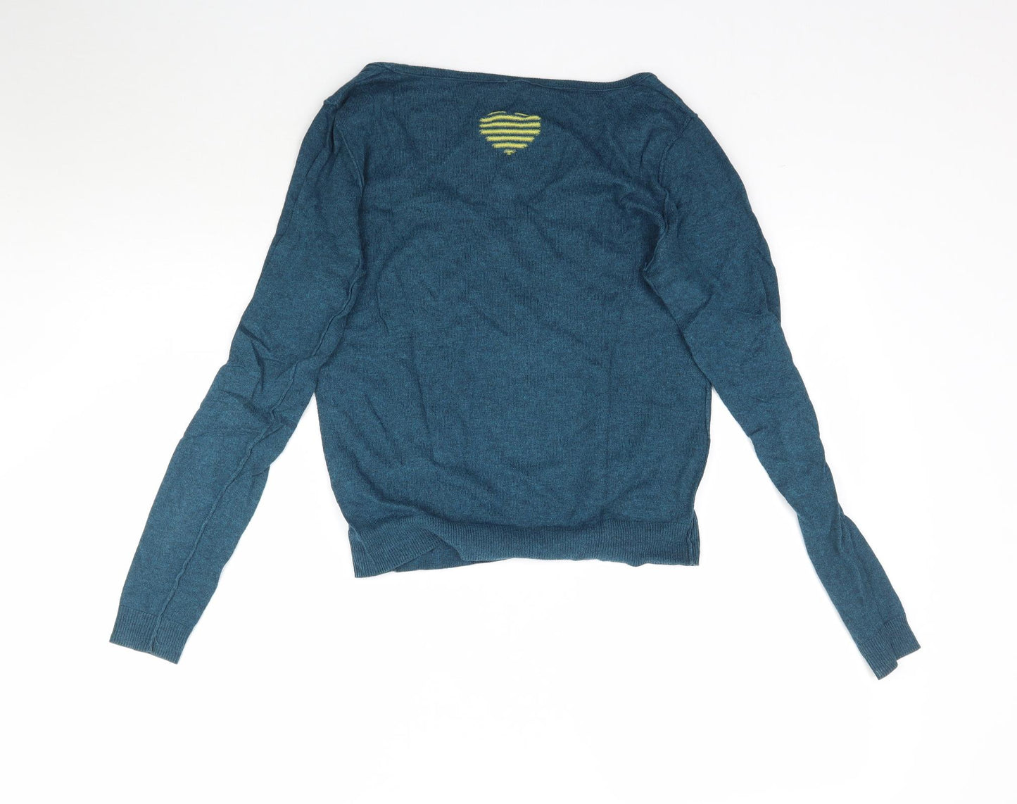 White Stuff Womens Blue  Knit Cardigan Jumper Size 10