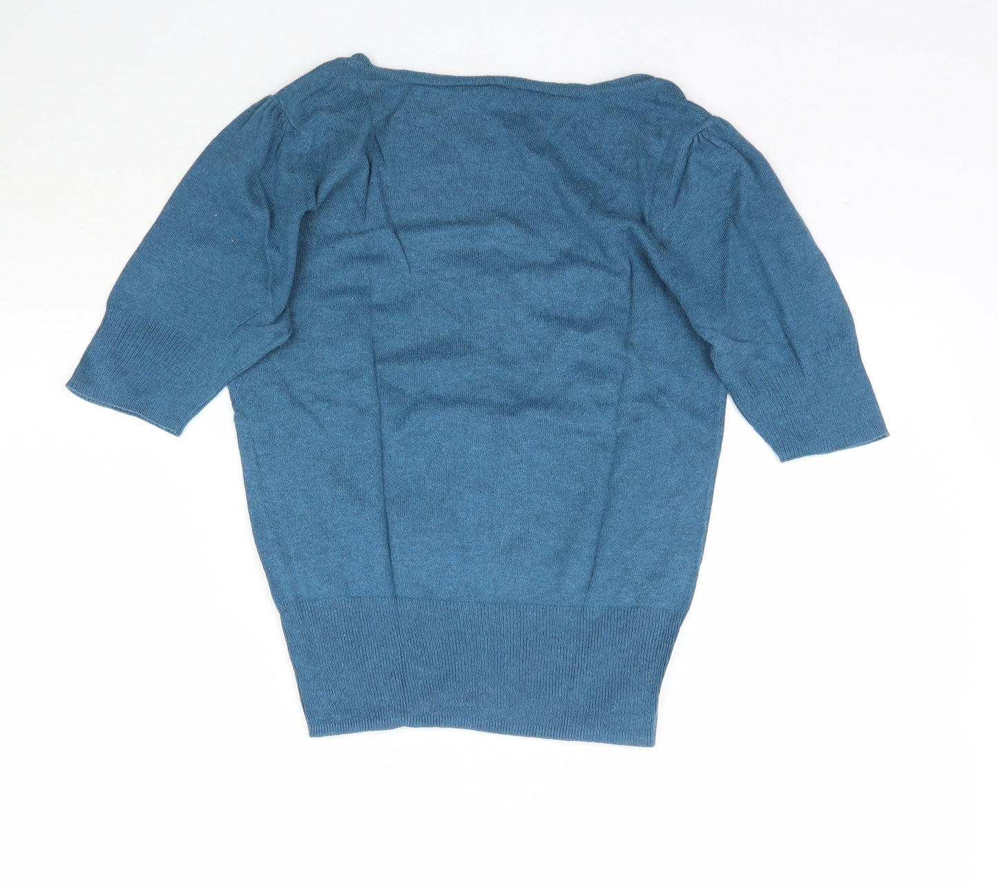 White Stuff Womens Blue  Knit Basic Blouse Size 10