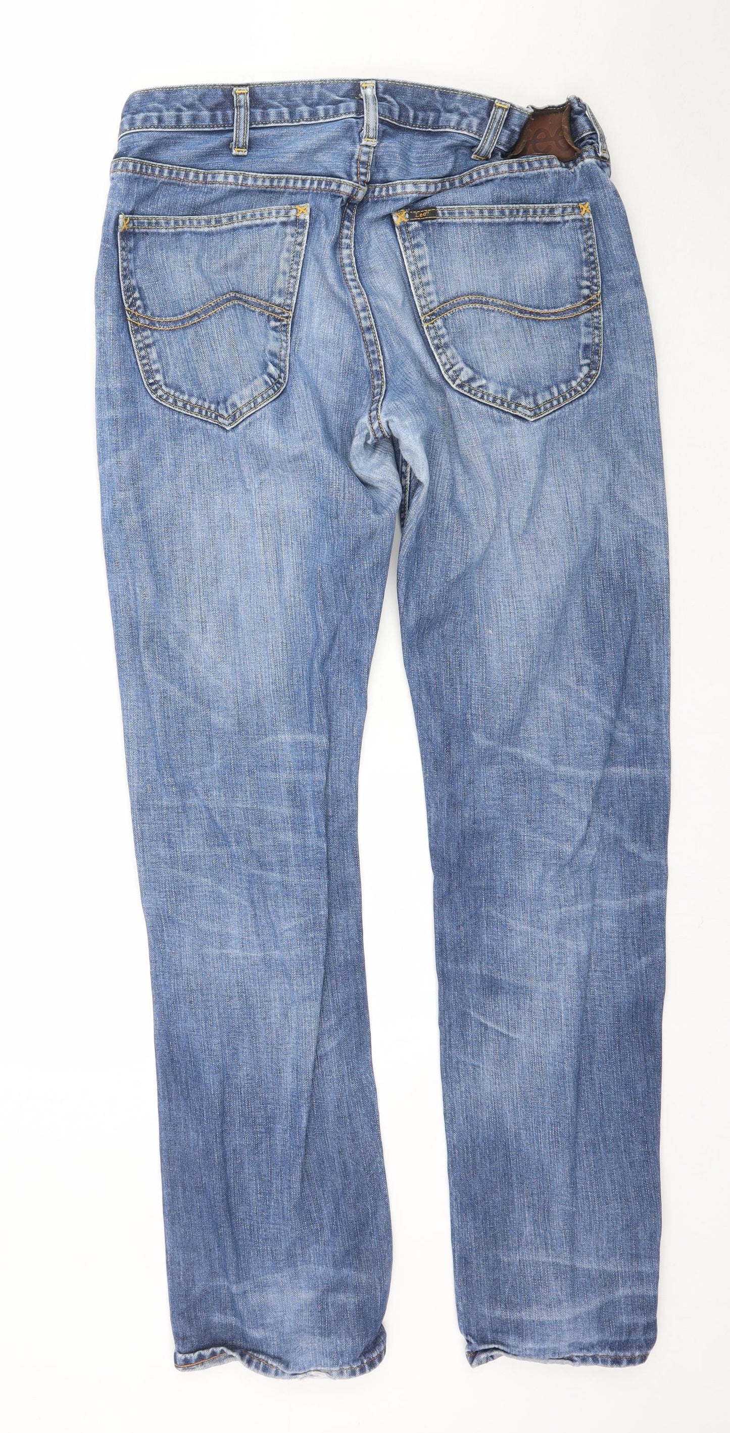 Lee Mens Blue  Denim Straight Jeans Size 32 in L33 in