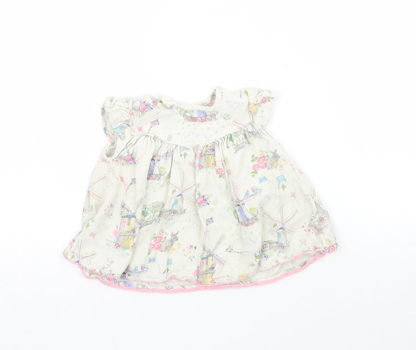 Monsoon Girls Multicoloured   Fit & Flare  Size 6-9 Months  - Windmill animal print