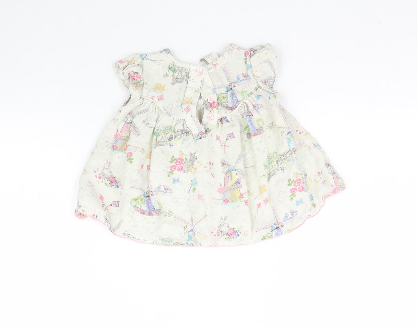Monsoon Girls Multicoloured   Fit & Flare  Size 6-9 Months  - Windmill animal print