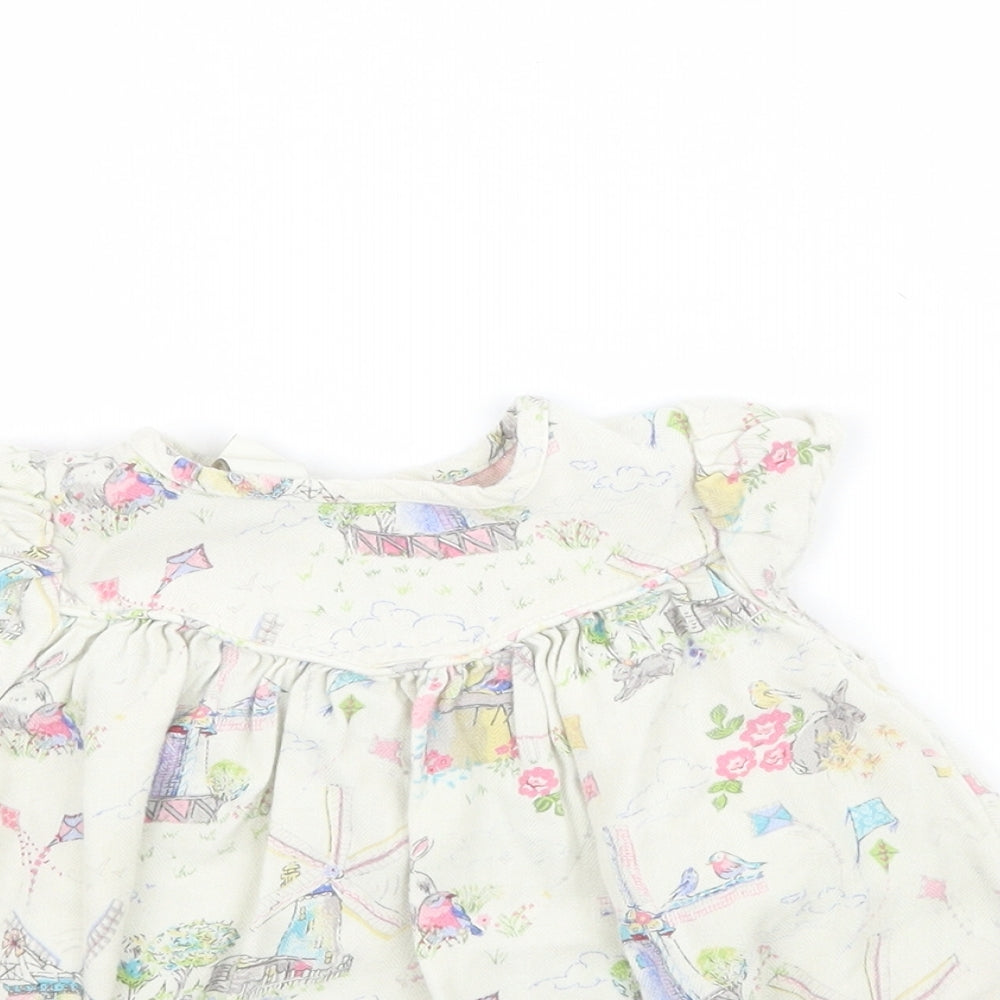 Monsoon Girls Multicoloured   Fit & Flare  Size 6-9 Months  - Windmill animal print