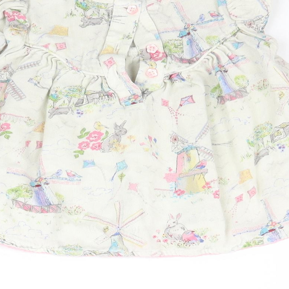 Monsoon Girls Multicoloured   Fit & Flare  Size 6-9 Months  - Windmill animal print
