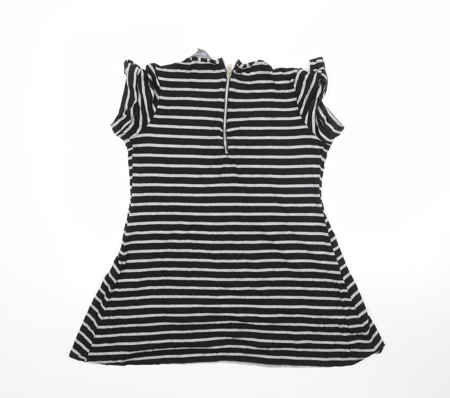 New Look Womens Black Striped  Basic Blouse Size 12