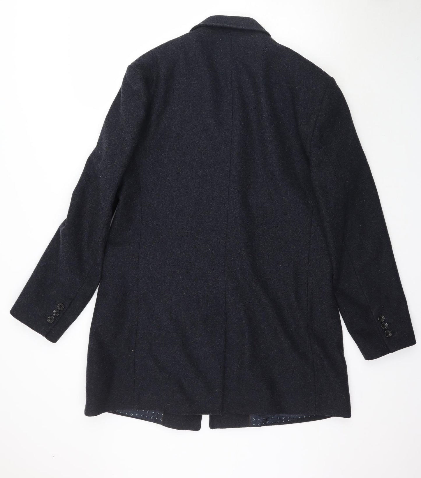 NEXT Mens Black   Overcoat Coat Size L