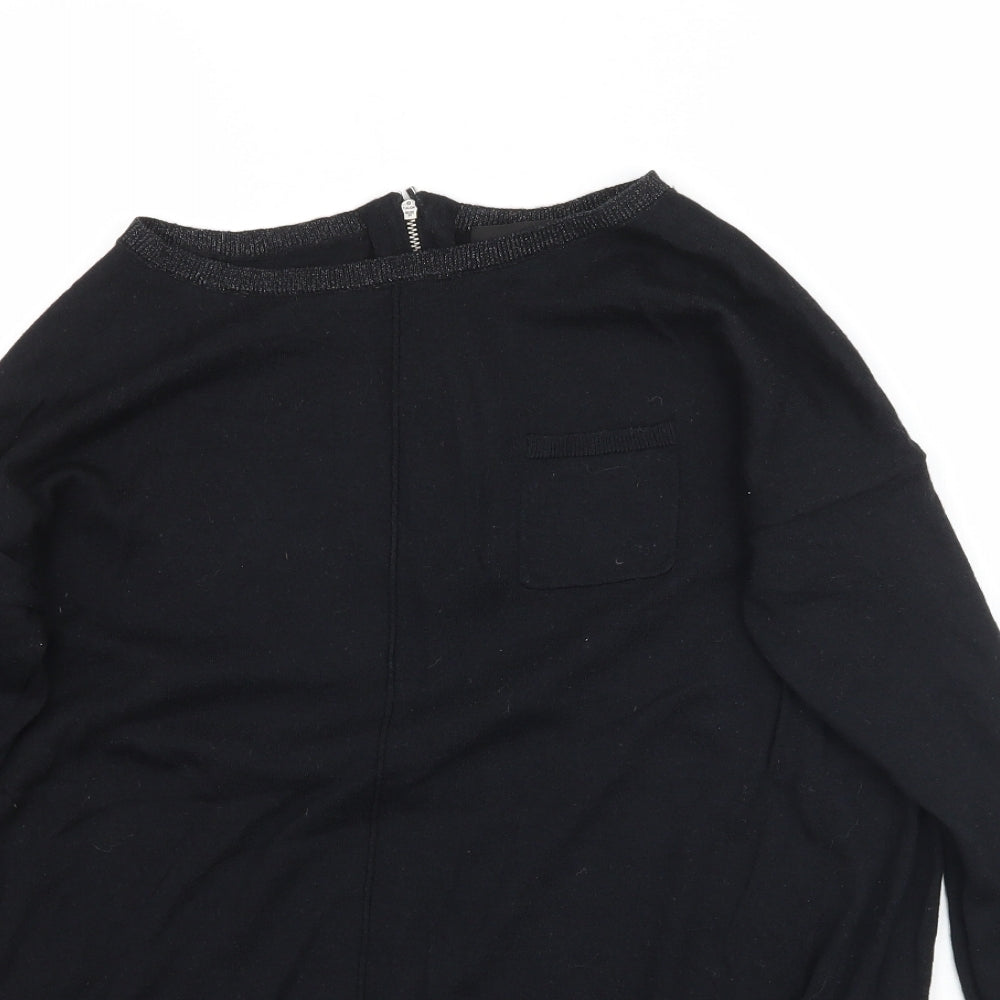 NEXT Womens Black  Knit Pullover Jumper Size 10