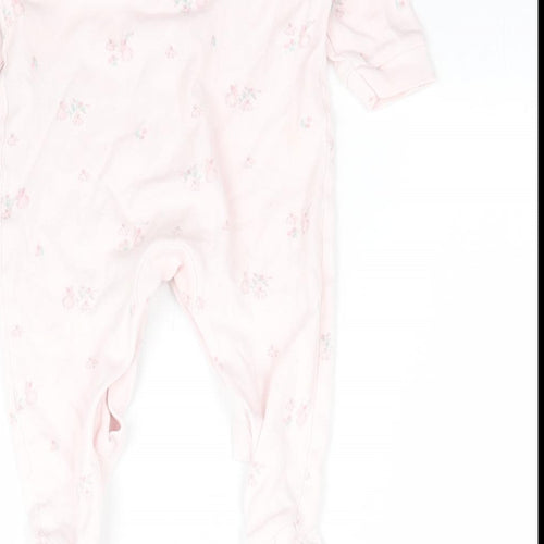 NEXT Girls Pink   Babygrow One-Piece Size 6-9 Months  - Bunny Rabbit Pattern