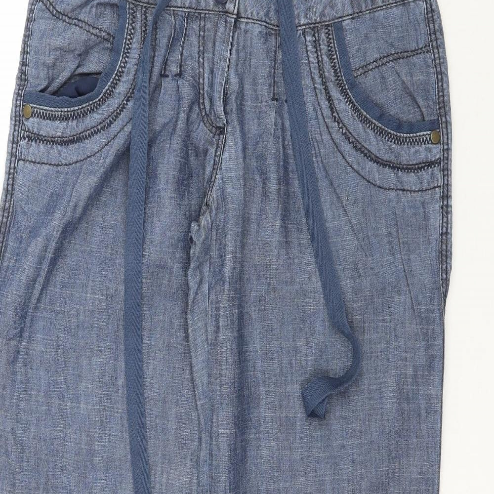 NEXT Womens Blue   Trousers  Size 8 L31 in