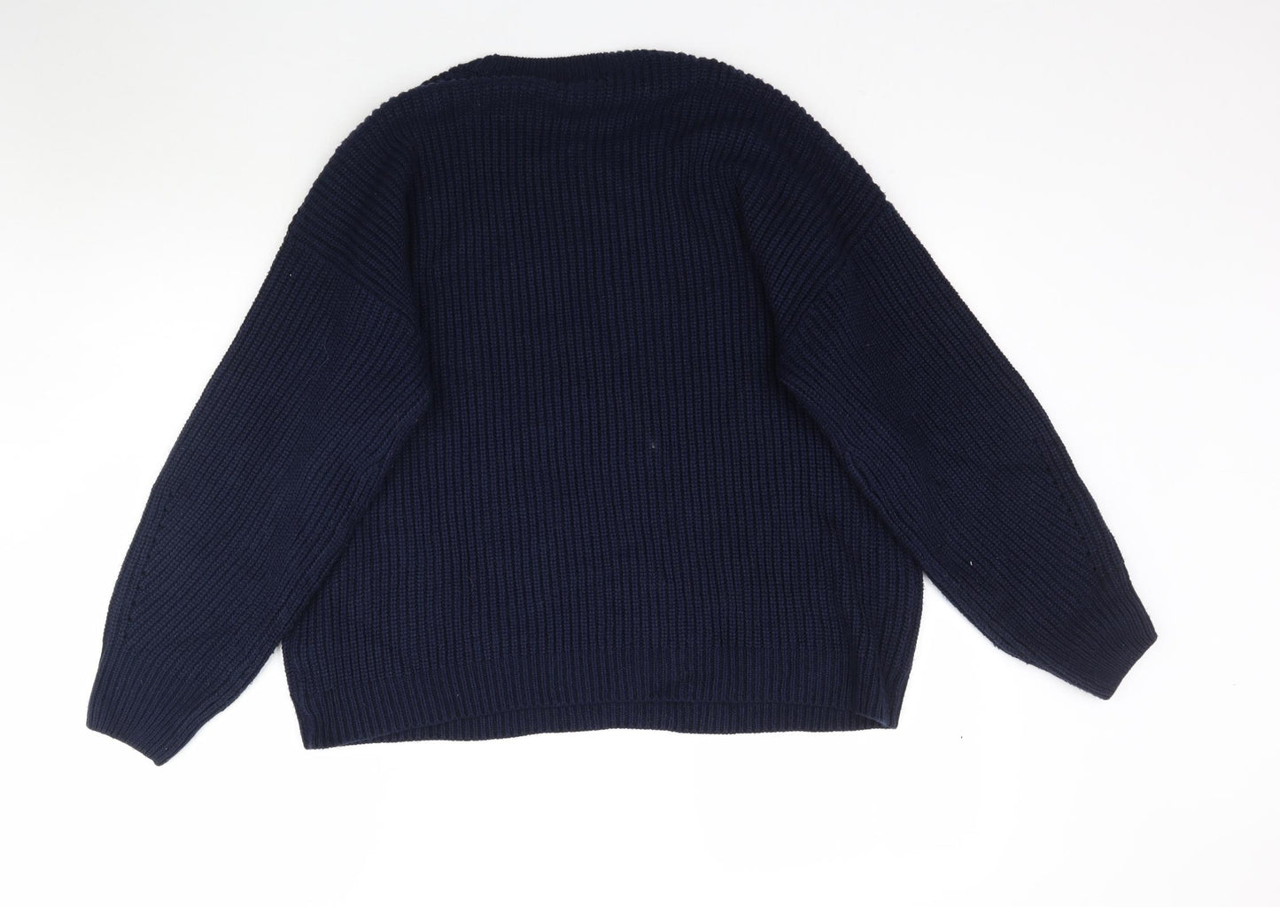 New Look Womens Blue  Knit Pullover Jumper Size L