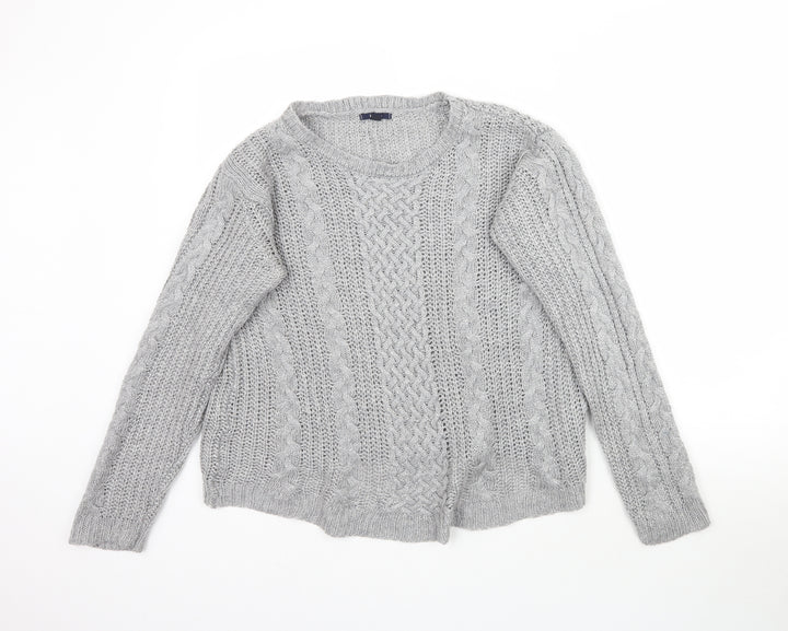 Kiabi Womens Grey  Knit Pullover Jumper Size L