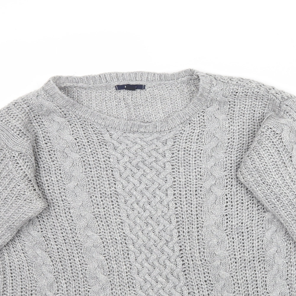 Kiabi Womens Grey  Knit Pullover Jumper Size L