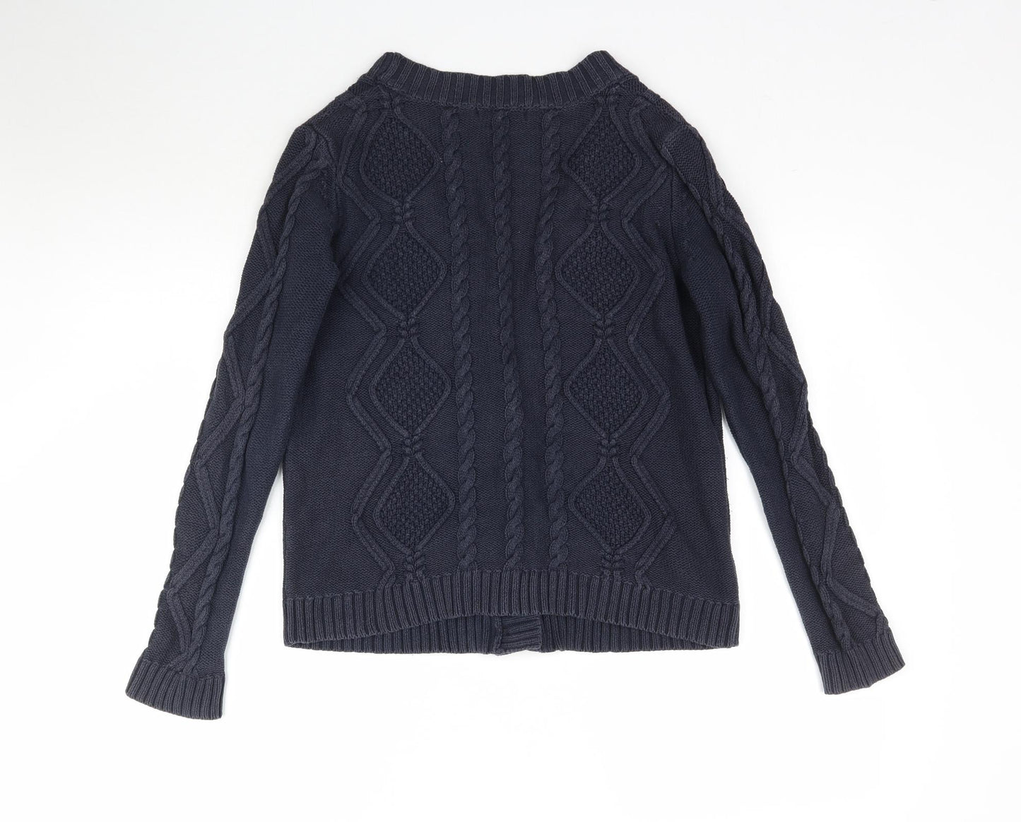 Mango Womens Blue  Knit Cardigan Jumper Size M