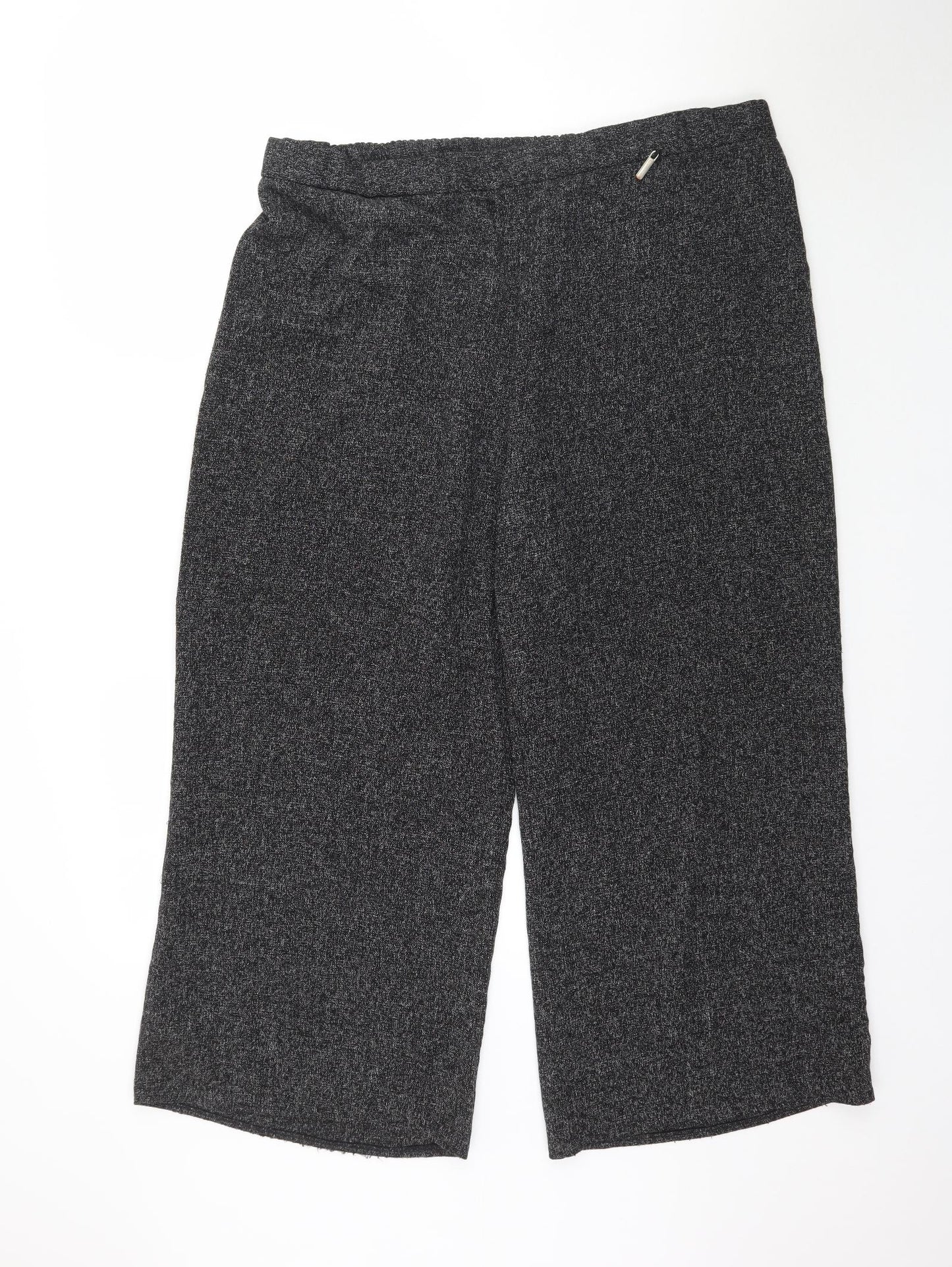 Evans Womens Grey   Cropped Trousers Size 24 L26 in