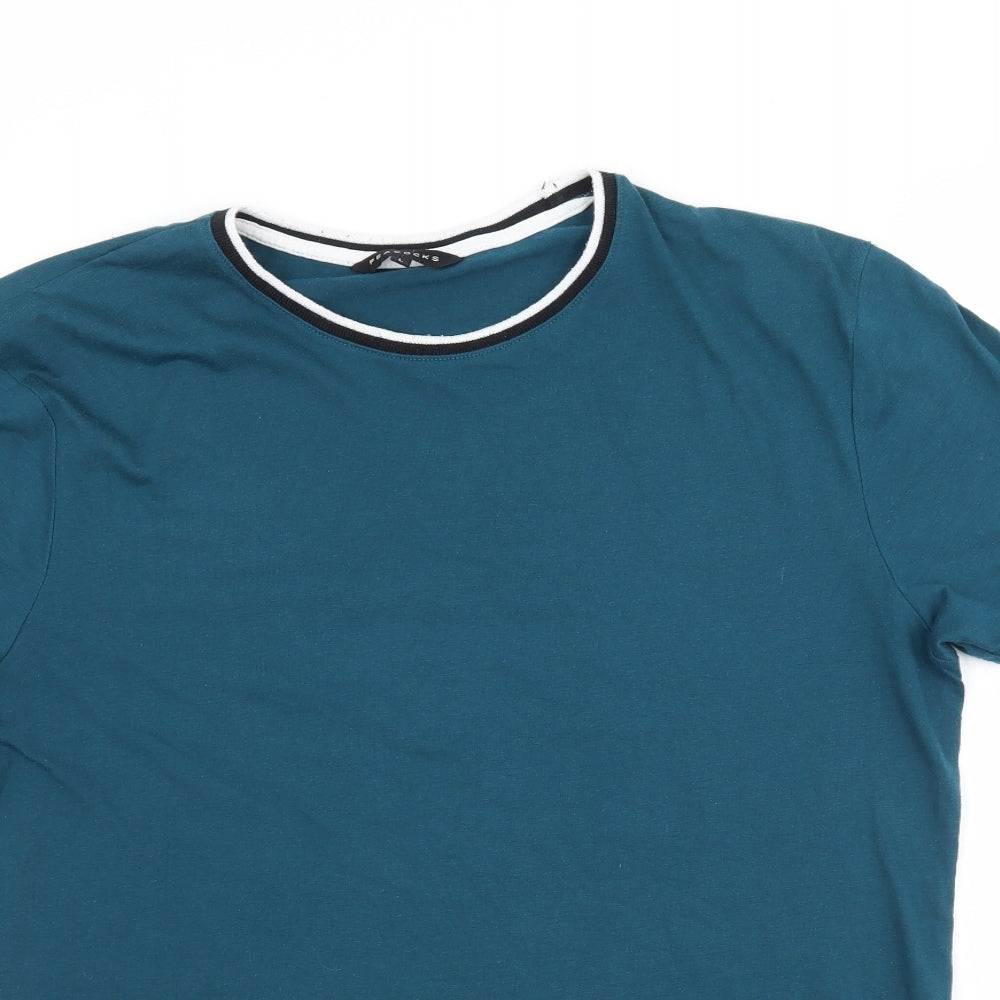 Peacocks Mens Green    T-Shirt Size L
