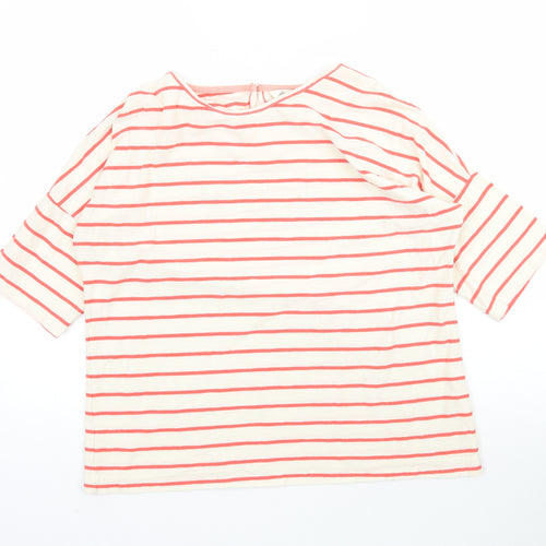 Adini Womens Multicoloured Striped  Basic T-Shirt Size XS
