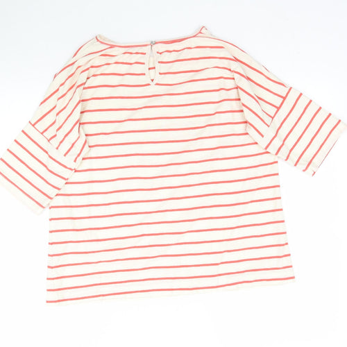 Adini Womens Multicoloured Striped  Basic T-Shirt Size XS