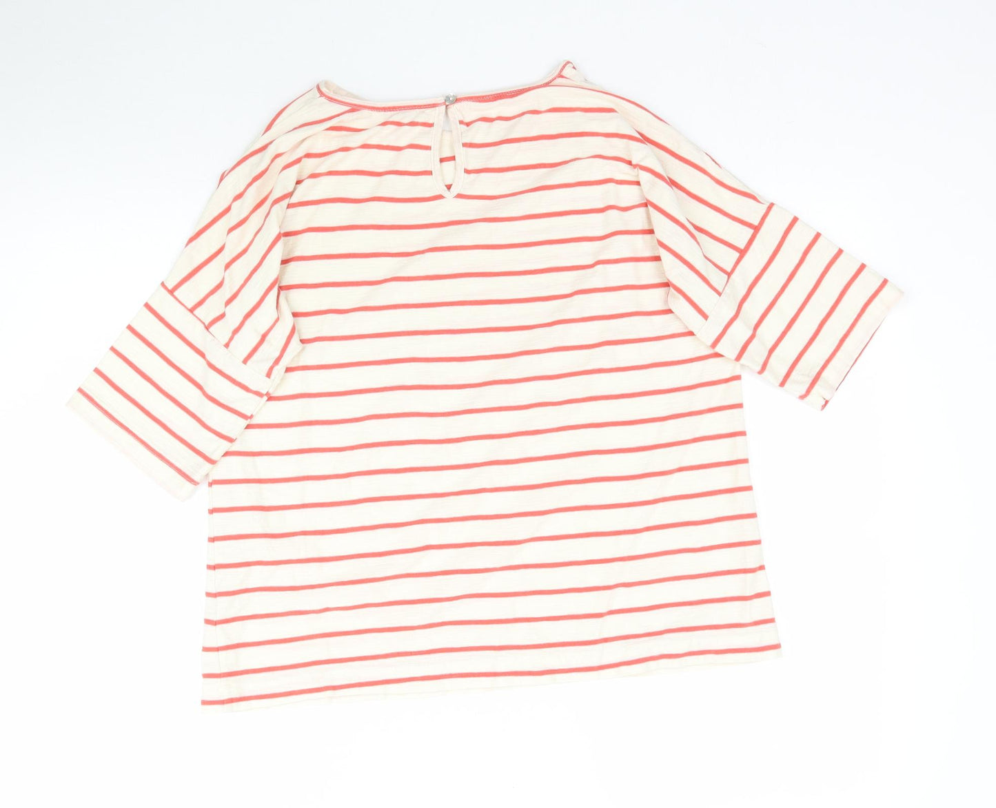 Adini Womens Multicoloured Striped  Basic T-Shirt Size XS