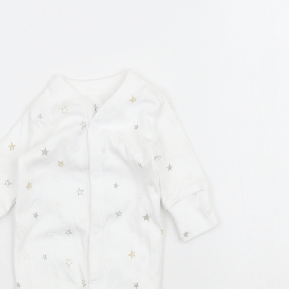 NEXT Baby White   Babygrow One-Piece Size Newborn  - Star pattern