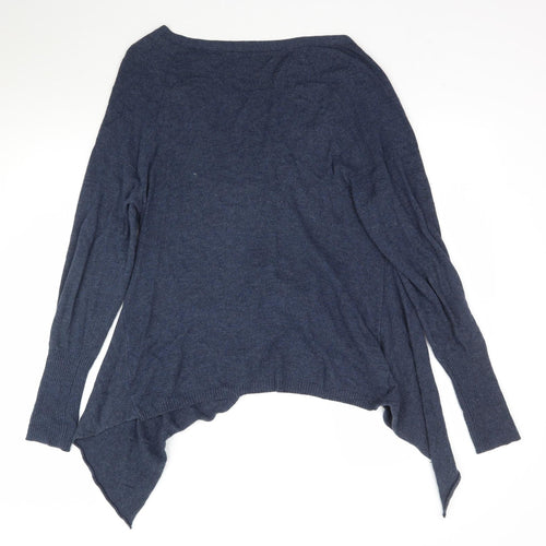 George Womens Blue  Knit Cardigan Jumper Size 14  - Asymmetric Hem