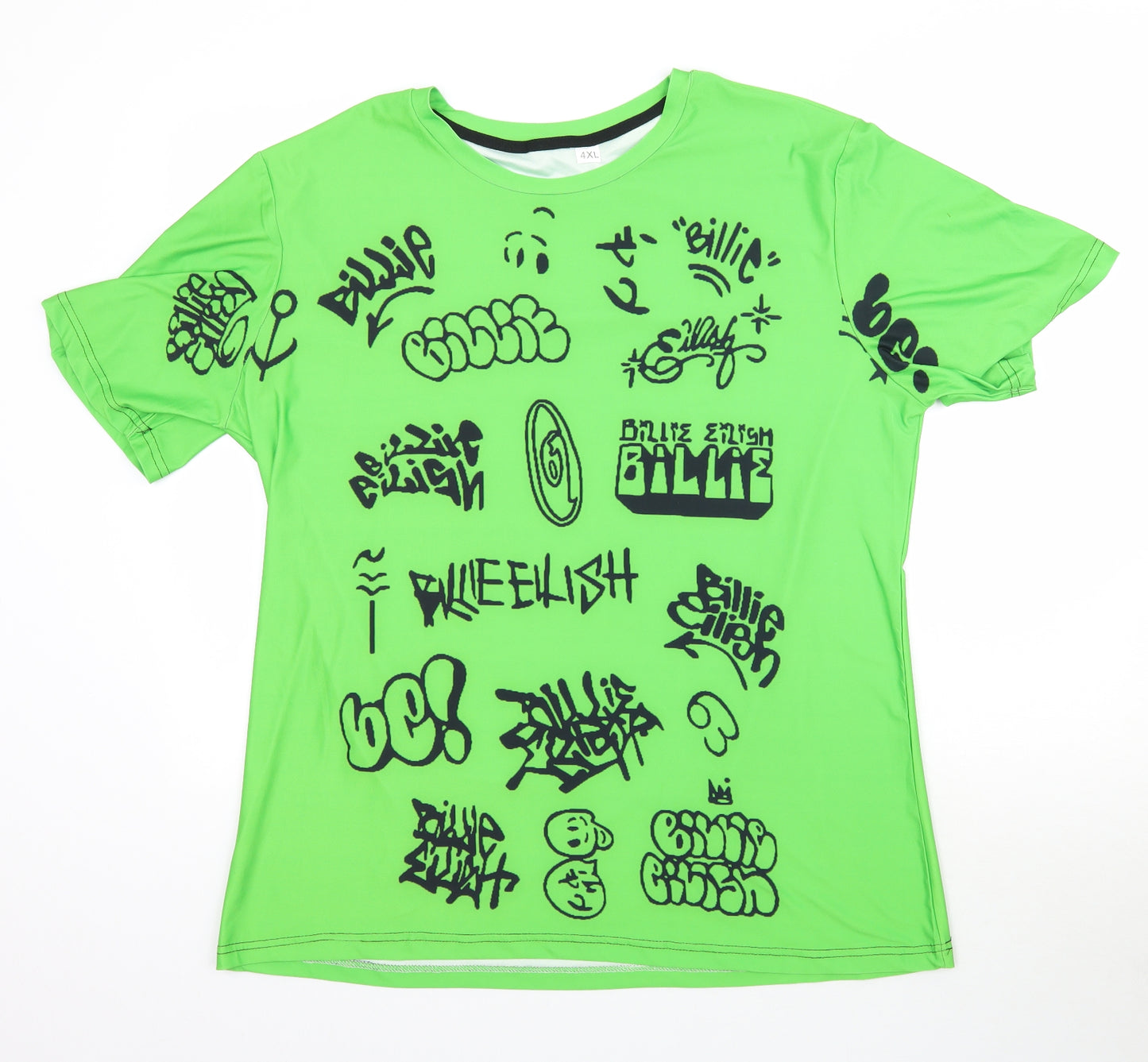 Billie Eilish Womens Green   Basic T-Shirt Size 4XL  - Billie Eilish