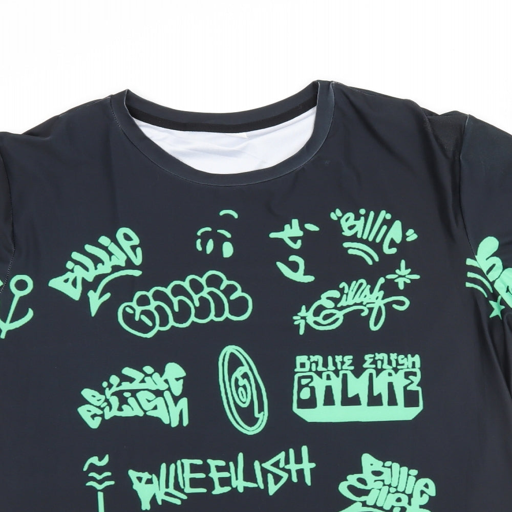 Billie Eilish Womens Black   Basic T-Shirt Size 4XL  - Billie Eilish