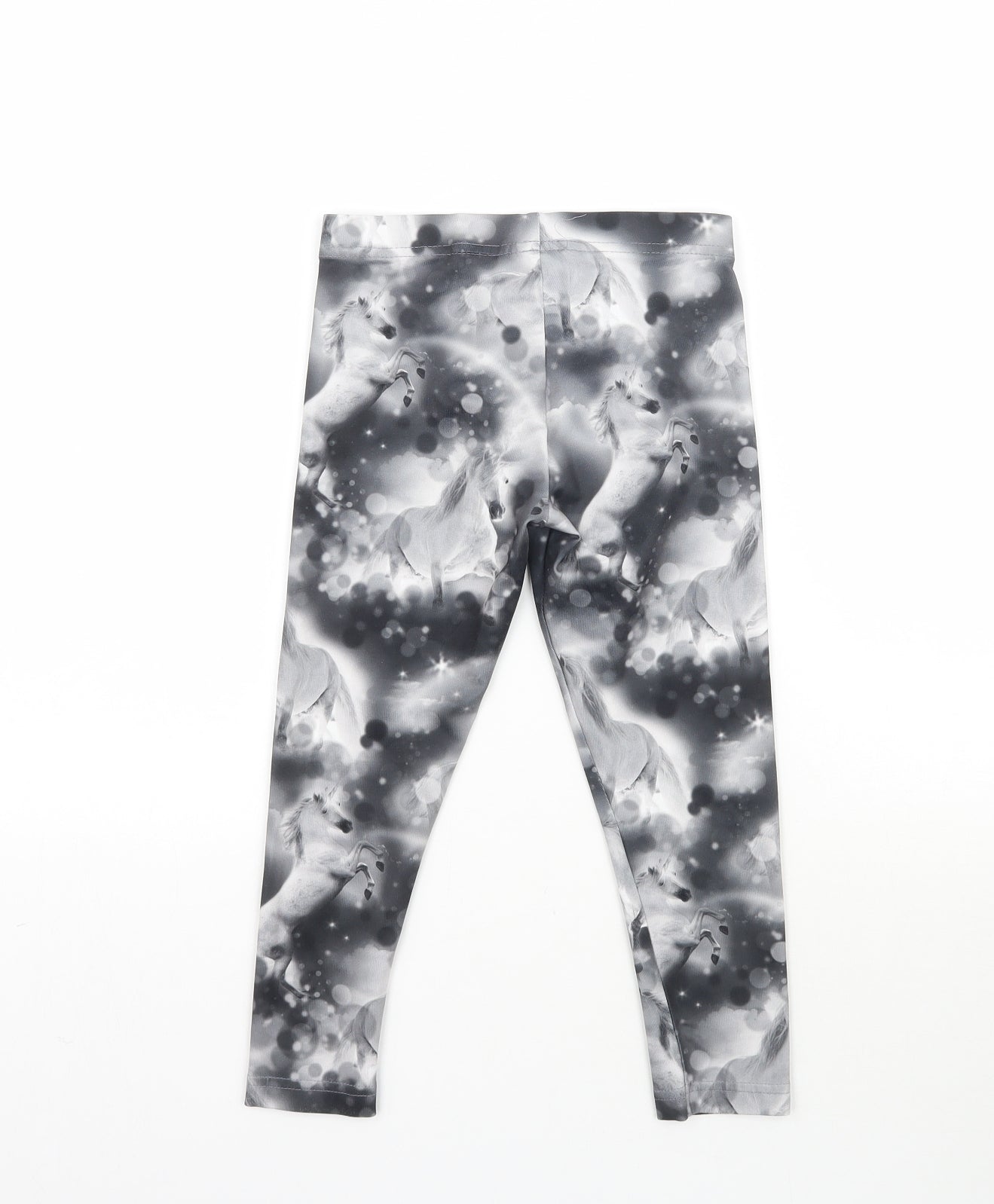 NEXT Girls Grey   Jogger Trousers Size 6 Years - Unicorn Leggings
