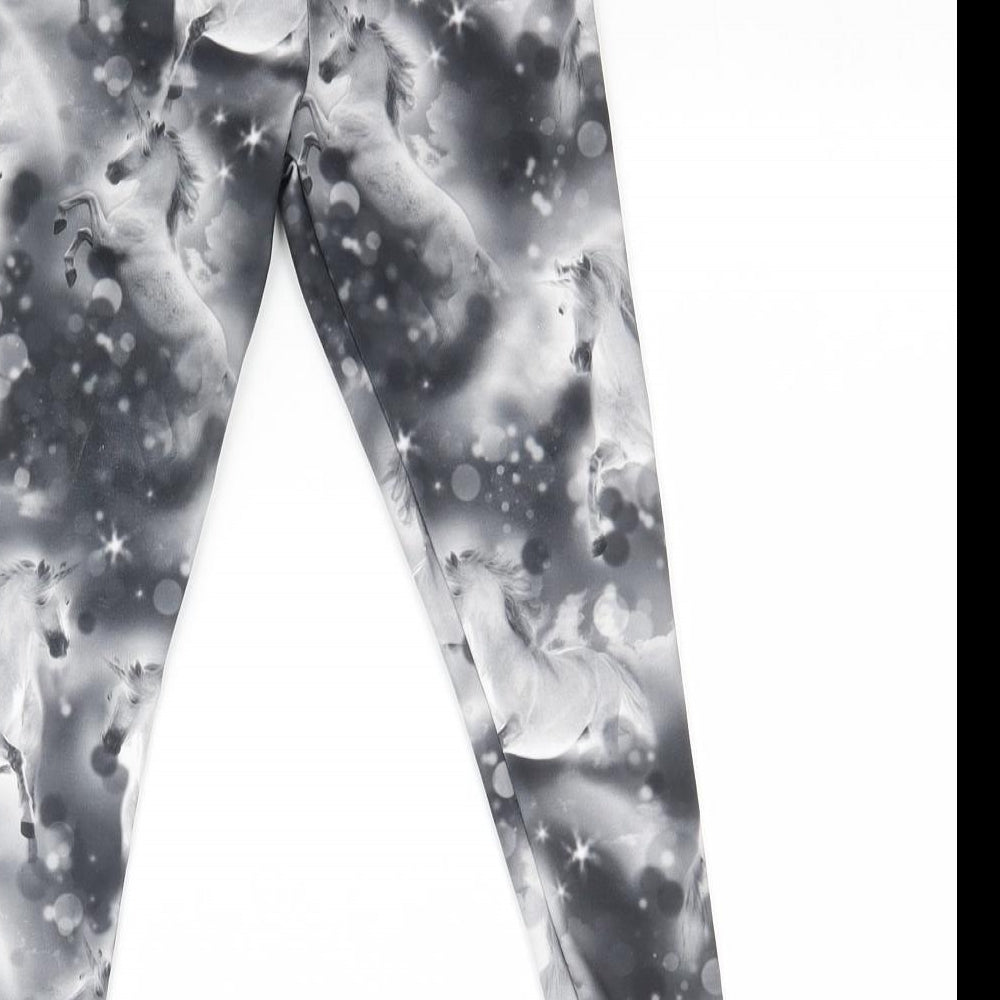 NEXT Girls Grey   Jogger Trousers Size 6 Years - Unicorn Leggings