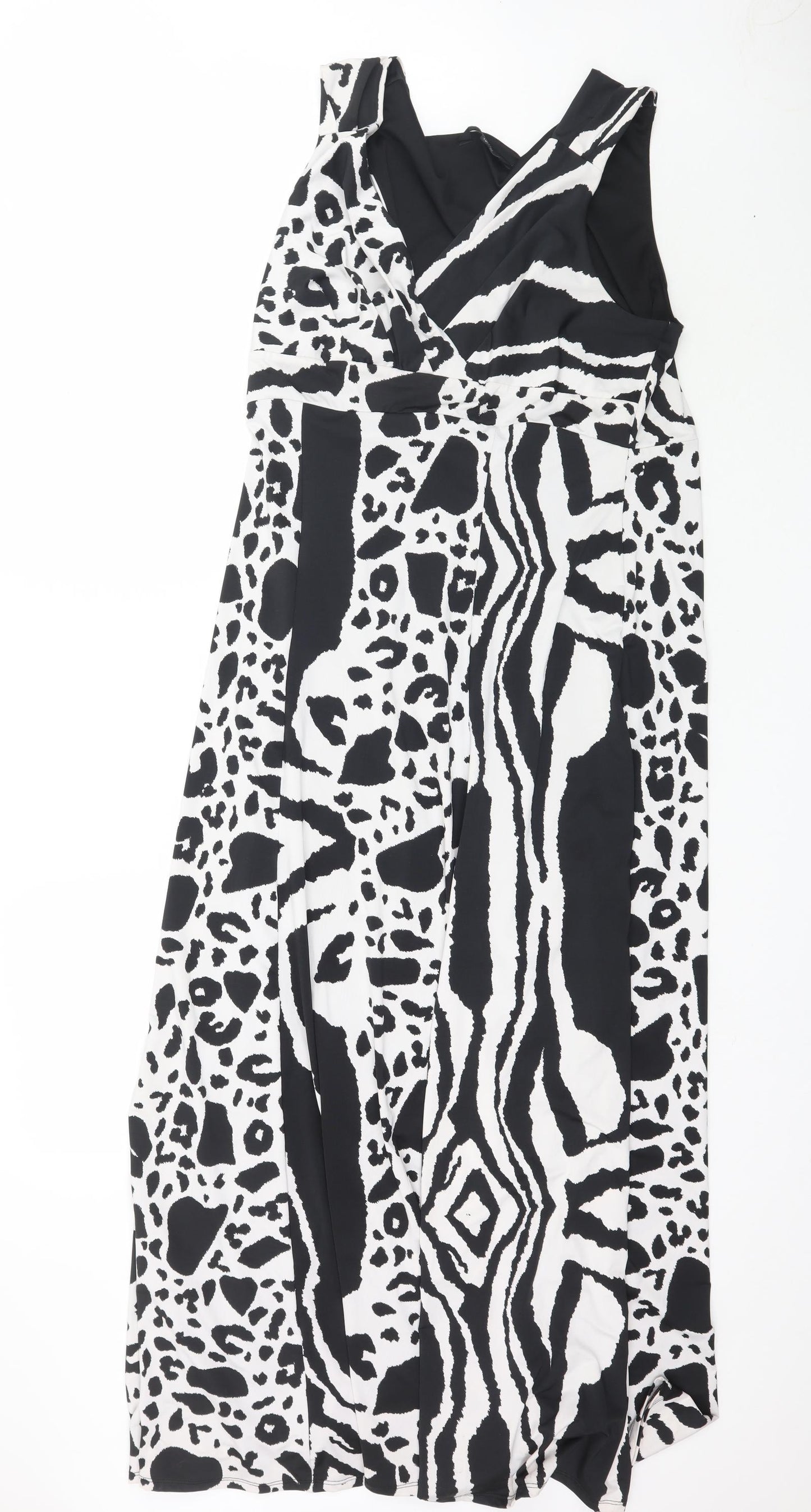 Julien Macdonald  Womens Black Animal Print  Maxi  Size 18