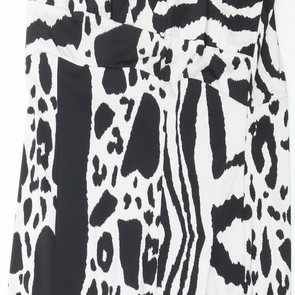 Julien Macdonald  Womens Black Animal Print  Maxi  Size 18