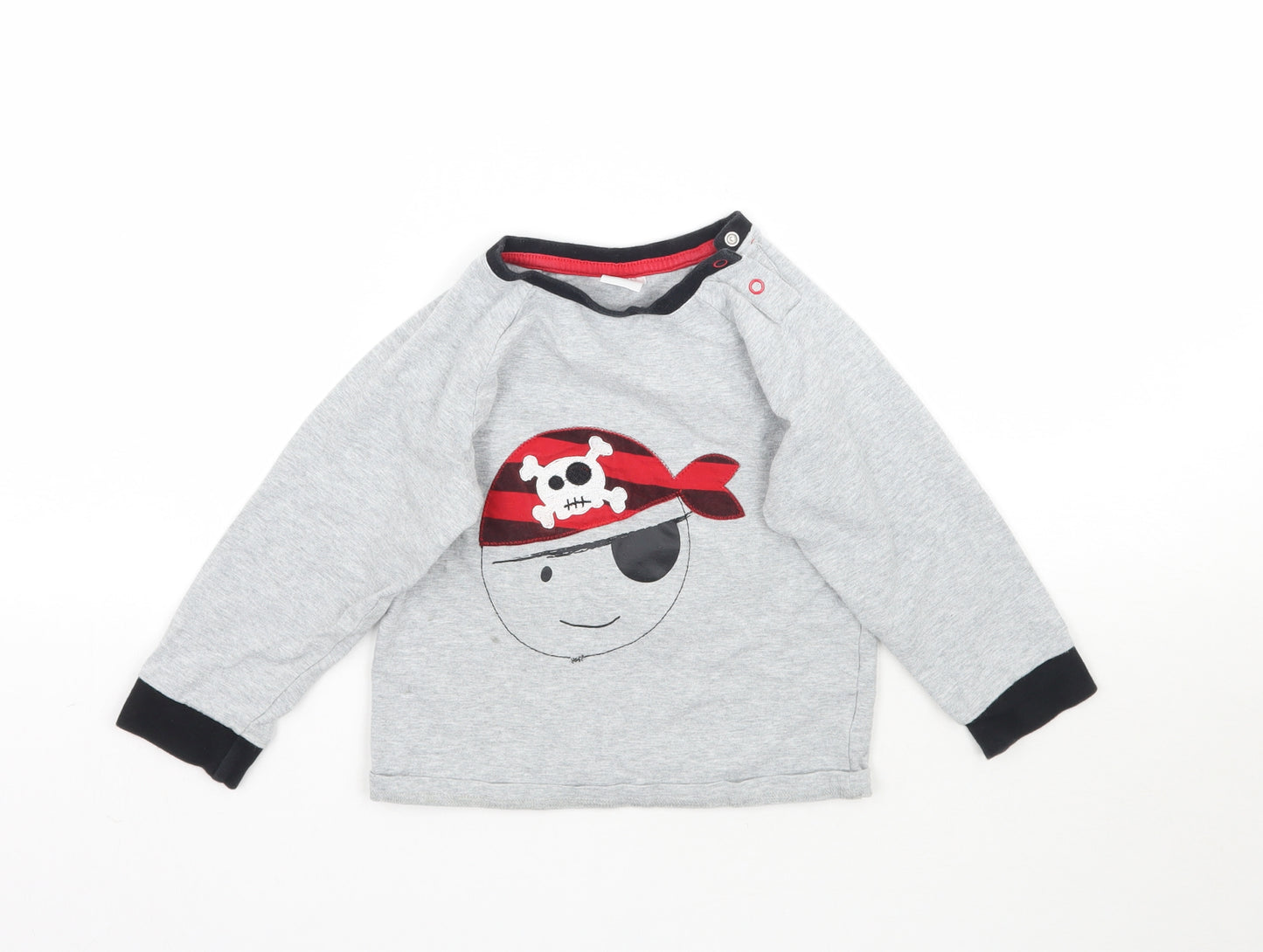 Blade & Rose Boys Grey   Basic T-Shirt Size 3-4 Years  - Pirate