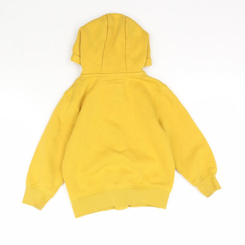 NEXT Boys Yellow   Full Zip Hoodie Size 2-3 Years  - Tractor
